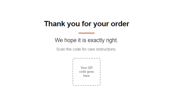 Insert card template: Thank you, nothing else (centered minimal layout)